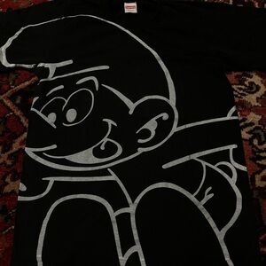 Rare - Supreme x Smurfs Black Tee design